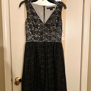 Lined French Connection V neck Lace dress